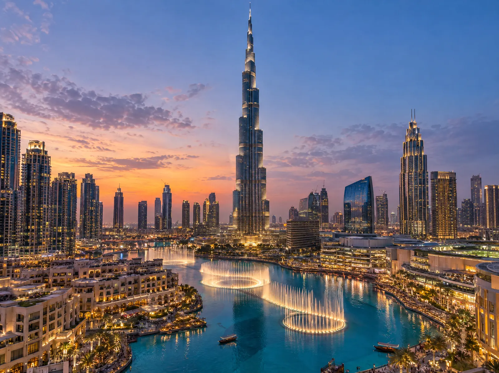 Illustration of Downtown Dubai, Dubai