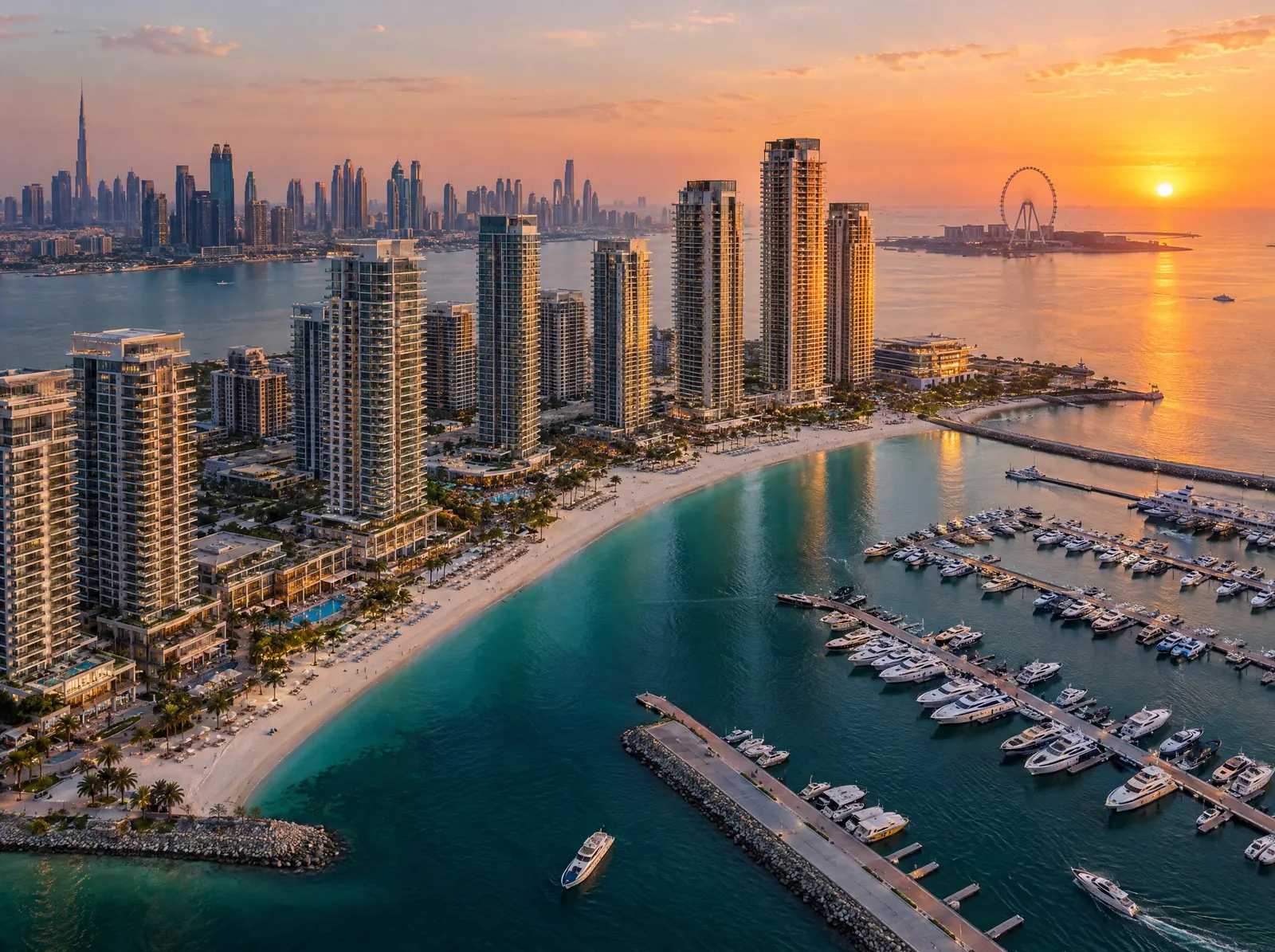 Illustration of Dubai Harbour & Emaar Beachfront, Dubai