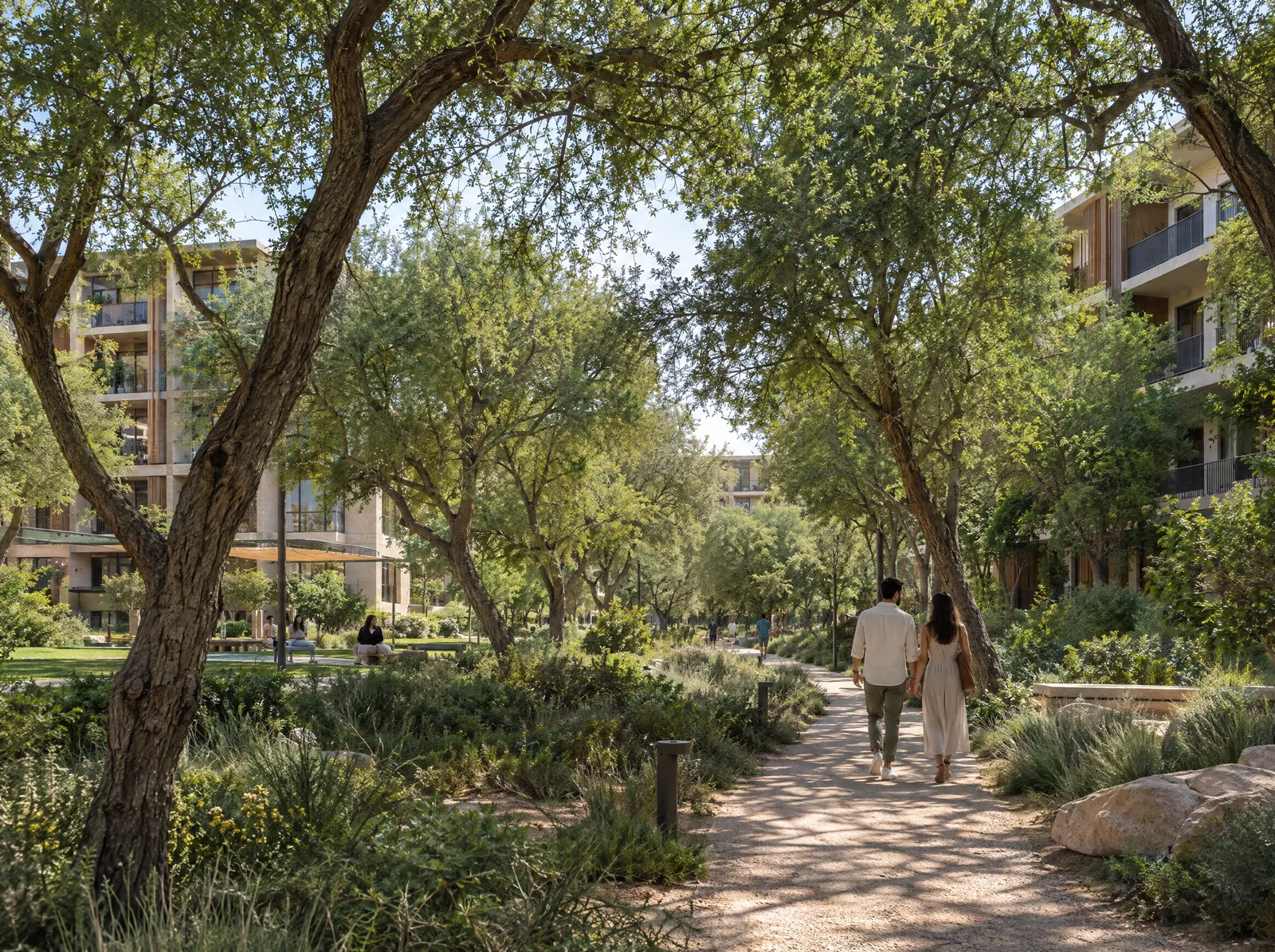 Illustration of Ghaf Woods, Dubai