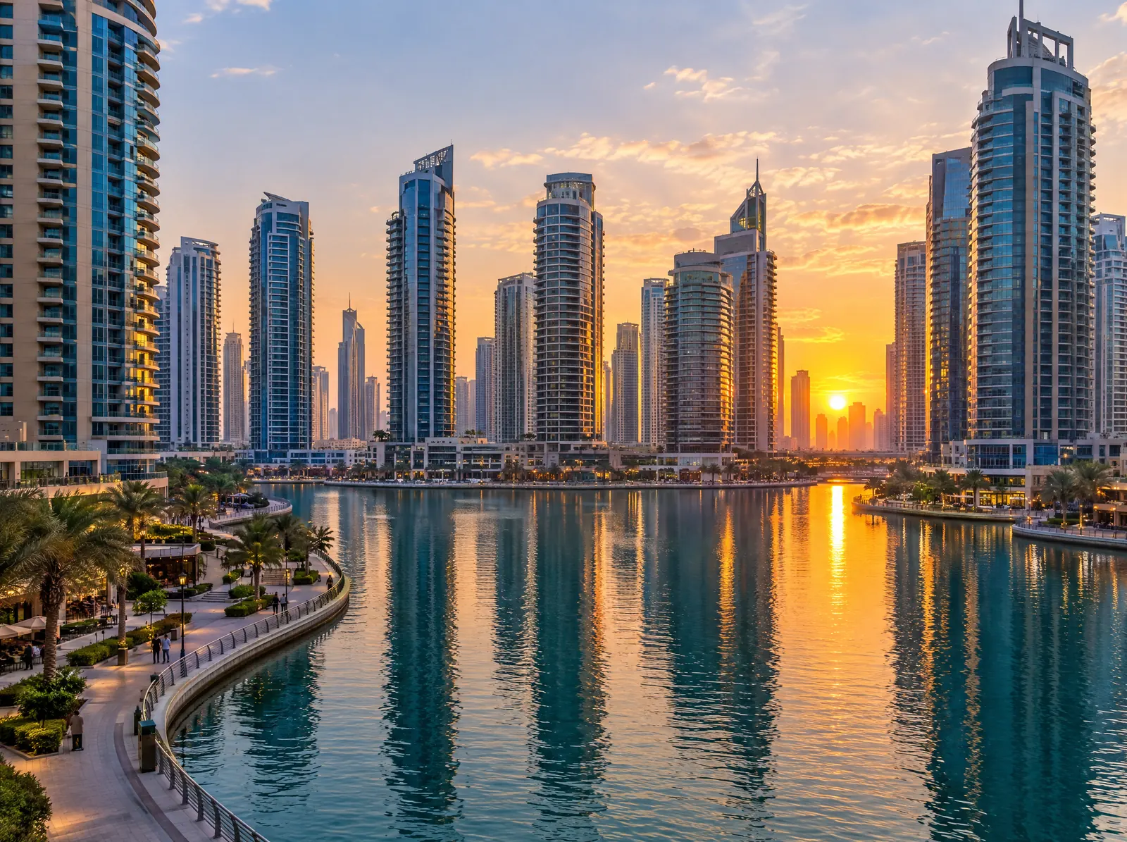 Illustration of JLT, Dubai