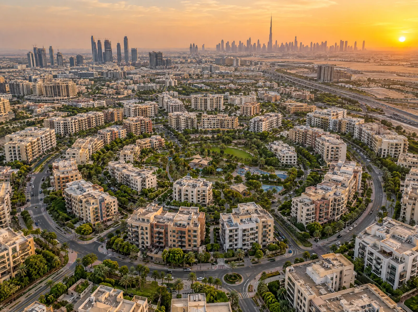 Illustration of JVC, Dubai
