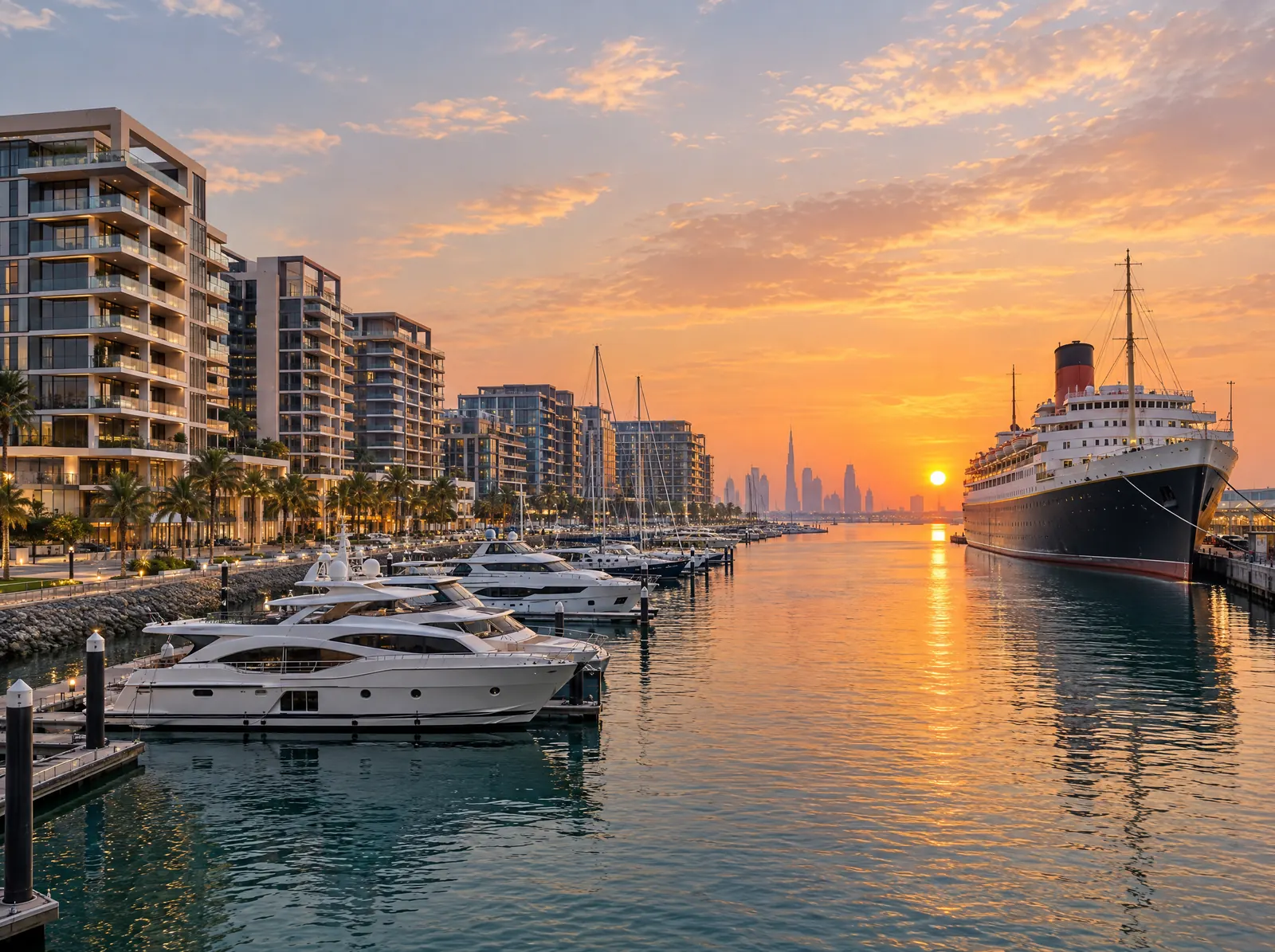 Illustration of Mina Rashid & Maritime City, Dubai