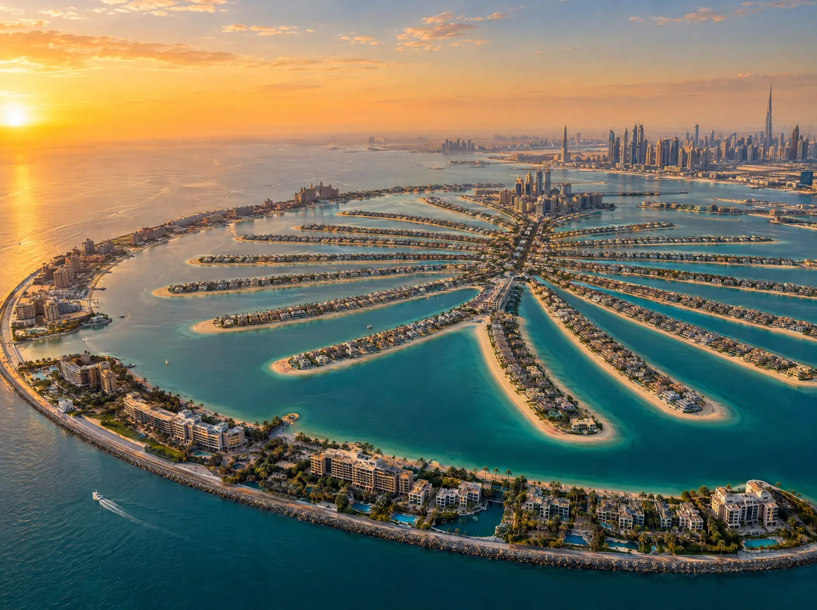 Illustration of Palm Jumeirah, Dubai