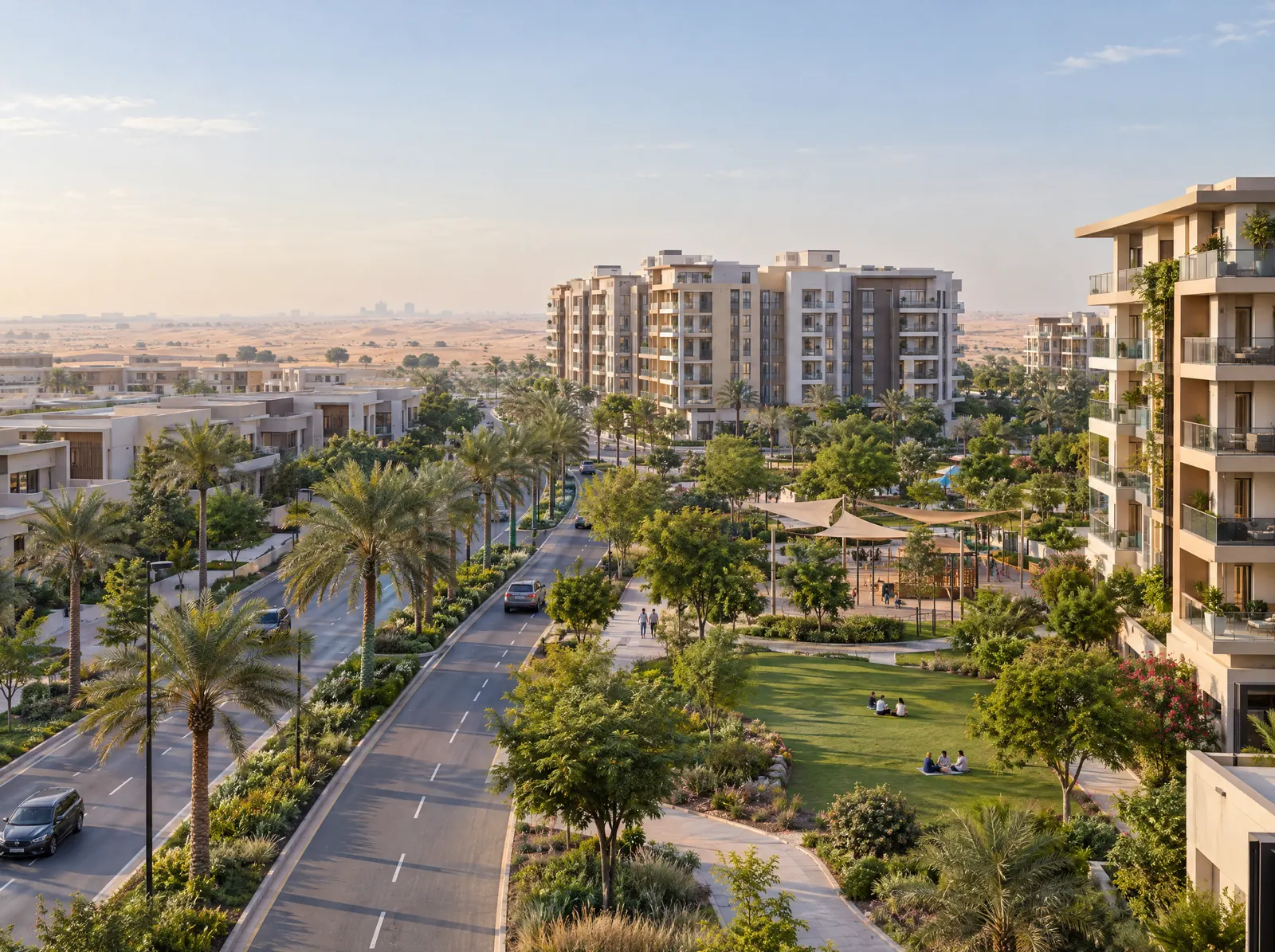 Illustration of Town Square, Dubai